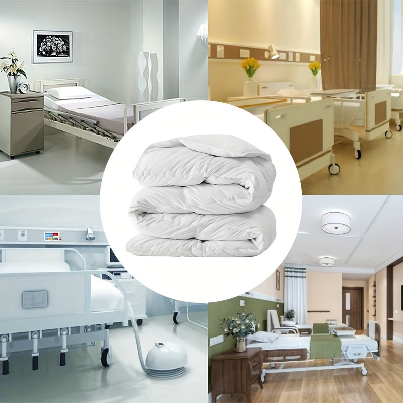 All Season Cooling Comforter, Ultra-Soft Fluffy Fiber Quilt, Luxury Breathable, Lightweight Bedding Comforters Suitable for All Seasons, White(King/Queen)