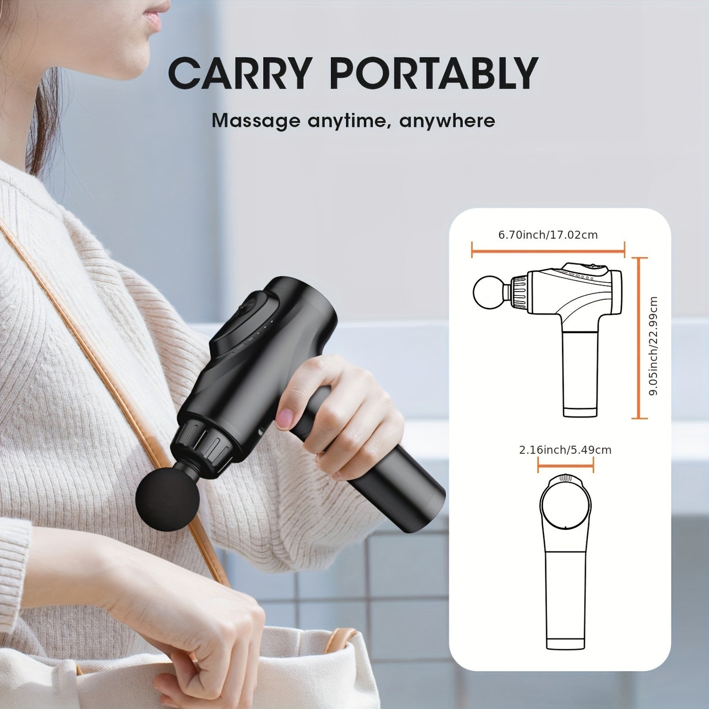 Deep Tissue Massage Gun, Percussion Massage Gun With 9 Attachments & 30 Speed, Handheld Electric Back Massager For Pain Relief- Gifts For Man Women