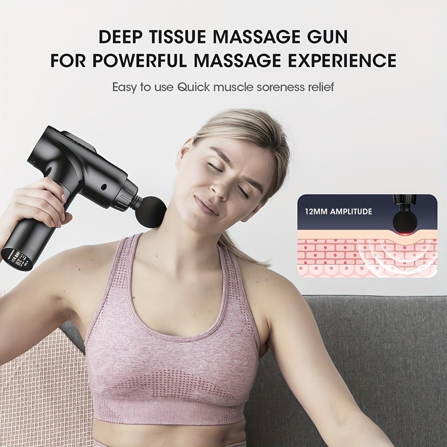 Deep Tissue Massage Gun, Percussion Massage Gun With 9 Attachments & 30 Speed, Handheld Electric Back Massager For Pain Relief- Gifts For Man Women