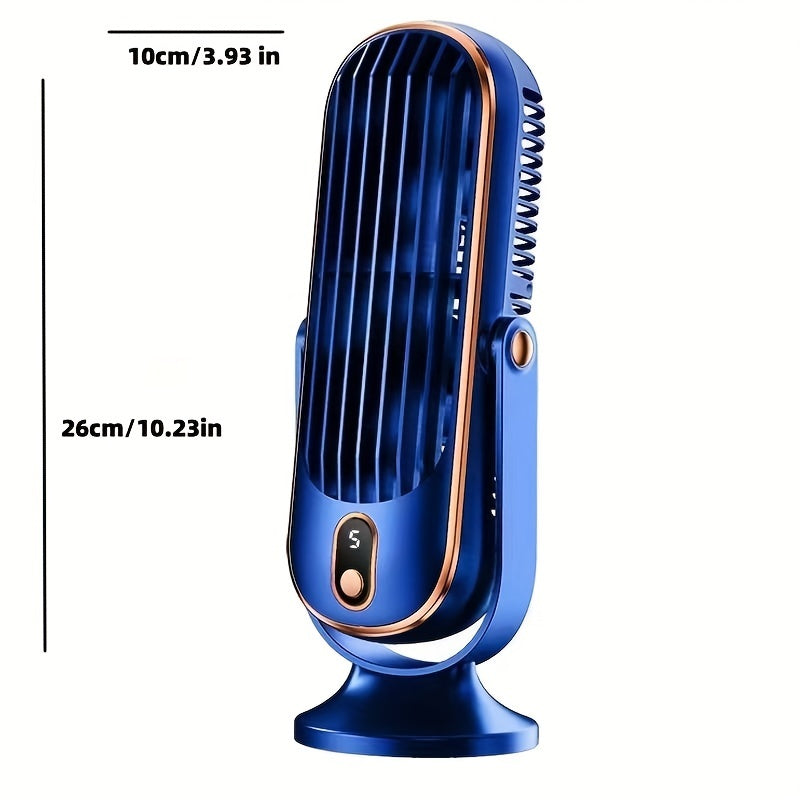 1pc, Portable Air Conditioner Fan, Large Battery Dual Motor Household Small Air Cooler, 5-speed Air Cooling Fan 720 ° Surround Air Blower, Office, Tourism, Camping, Outdoor RV Portable USB Fan, Thanksgiving Halloween Christmas Gift
