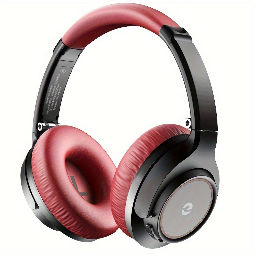 Over Ear Wireless Headphones with Deep Bass, 50 Hours Playtime Wireless Headphones with Microphone, HiFi Stereo Foldable Lightweight Headset for Home Office Cellphone