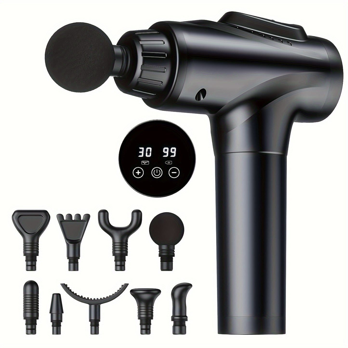 Deep Tissue Massage Gun, Percussion Massage Gun With 9 Attachments & 30 Speed, Handheld Electric Back Massager For Pain Relief- Gifts For Man Women